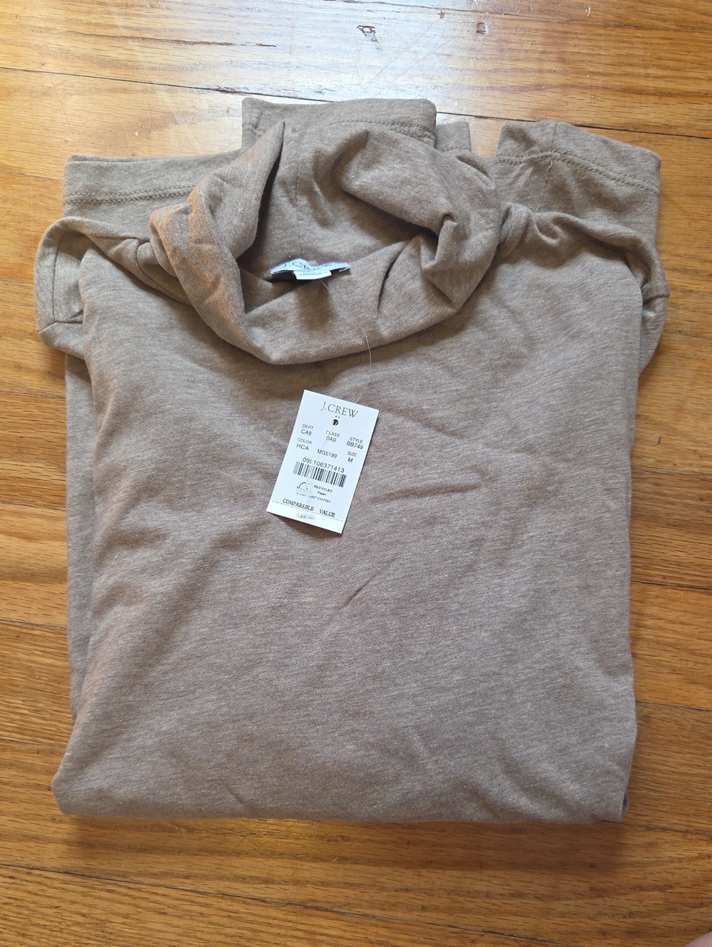 J. Crew Taupe Light Turtleneck